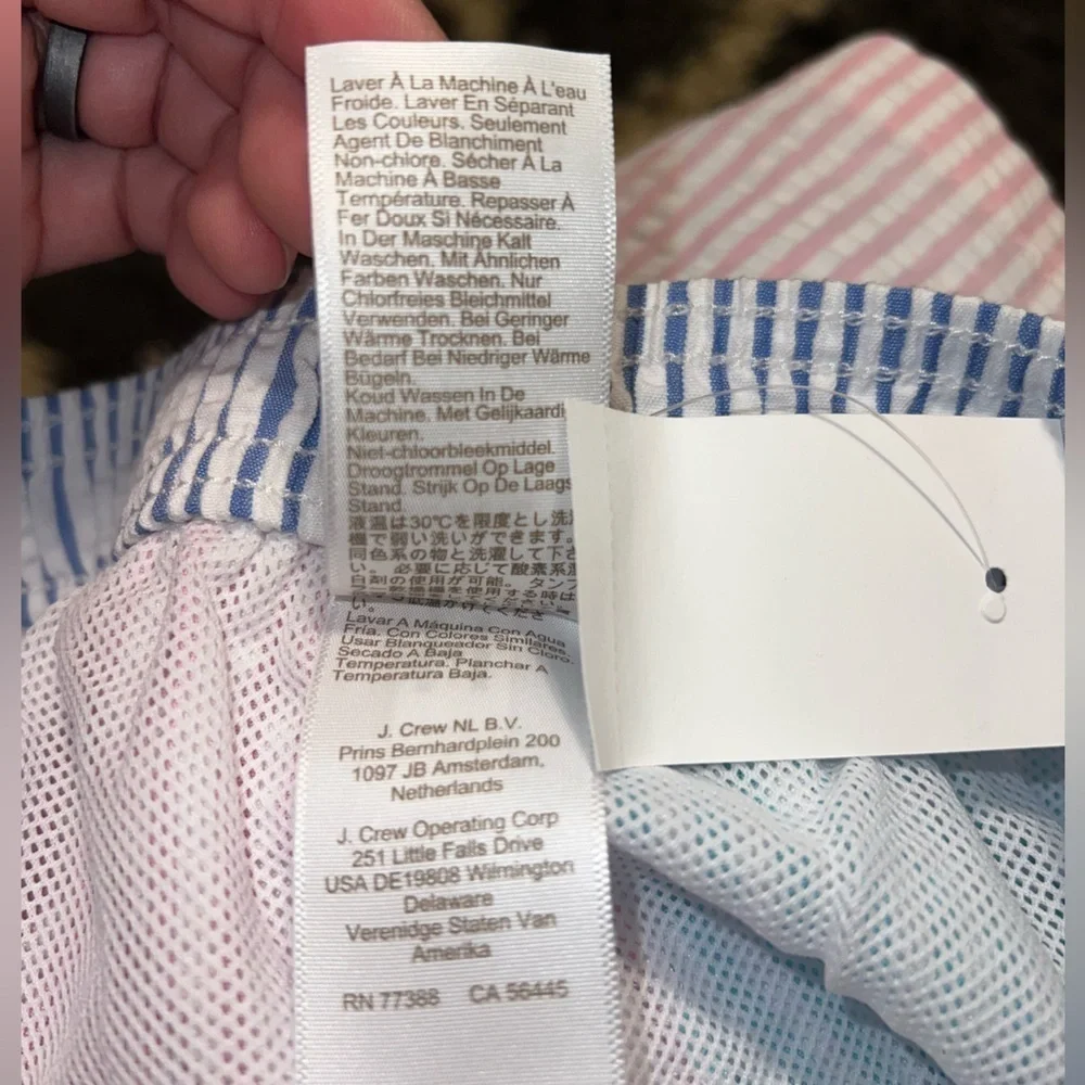 NWT Boys Seersucker Swim Trunks-Crewcuts